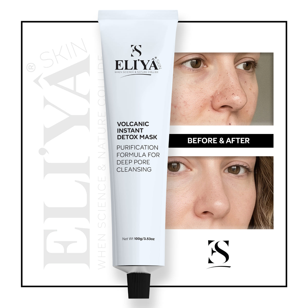 Volcanic Instant Detox Mask - Purification Formula for Deep Pore Cleansing